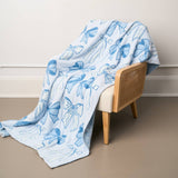 Cozy Dreams Luxe Blue Bows Blanket