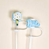 Bride Straw Topper Set