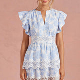 Botanical Garden Crochet Lace Dress