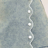 Acid Wash Denim Skort