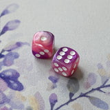 Mahjong Dice (Pair of 2): Pink & Purple