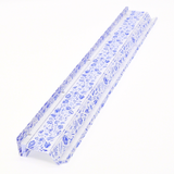 Blue and White Chinoiserie Mahjong Rack and Pusher, Set of 4