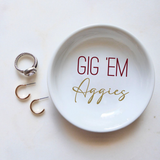 Gig 'em Aggies Ring Dish