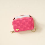Pink Check Keychain Wallet