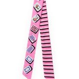 Camile Skinny Scarf Mahjong Print 36x2