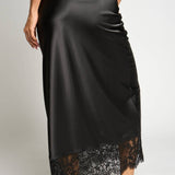 Black Lace Trim Skirt