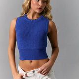 Blue Back Bow Sweater Top