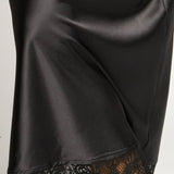 Brown Lace Trim Skirt