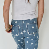 Polka Dot Denim Pant