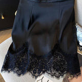 Lace Trimmed Mini Skirt