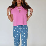 Polka Dot Denim Pant