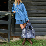 Case-Mate Navy Bandana Bow Jelly Tote Bag