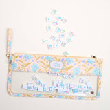 Mahjong Tile Keeper Pouch–Poppin' Petals Aqua