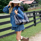 Case-Mate Navy Bandana Bow Jelly Tote Bag