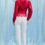 Lace Button Down Shirt