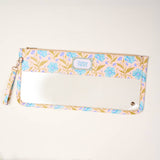 Mahjong Tile Keeper Pouch–Poppin' Petals Aqua