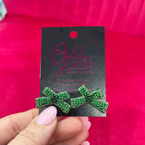 Beaded Bow St. Patty's Day Earring