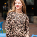 Leopard Mock Neck Sweater