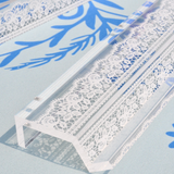 White Lace Mahjong Rack and Pusher, Set of 4