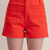 High Waist Front Pocket Shorts