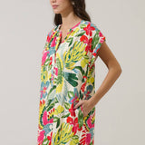 Tropical Jasla Shift Mini Dress