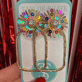 Color Burst Sequin Top Earrings