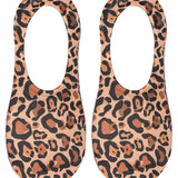 Leopard No-Show Liner Socks