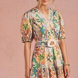 Garden Party Belted Mini Dress