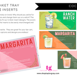 5.5x11 COCKTAILS VOL 2 trinket tray insert set of 5