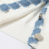 Knit & Denim Cardigan