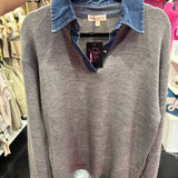Cozy Denim Collar Sweater