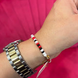 Red White & Black Bracelet