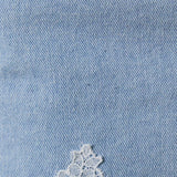 Lace Detail Denim Skort