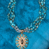 Turquoise Concho Necklace