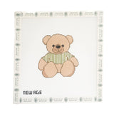 Striped Teddy Bear Canvas