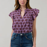 Mosaic Ruffle Top