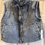 Quilted Denim Tencel Puffer Vest