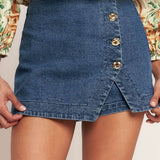 Gold Hint Denim Skort