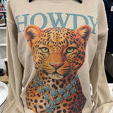 Howdy Leopard Crewneck