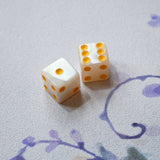 Mahjong Dice (Pair of 2): Pearl & Gold
