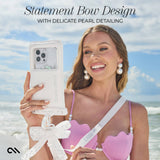Ivory Pearl Bow Floating Pouch