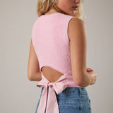 Back Bow Sweater Top