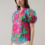 Summer Bloom Puff Top