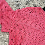 Pink Crochet Cover Up