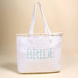 Bride Straw & Sun Tote
