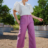 Lilac Scallop Pocket Pants