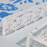 White Lace Mahjong Rack and Pusher, Set of 4