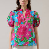Summer Bloom Puff Top