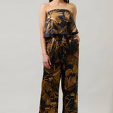 Palm Tropics Strapless Jumpsuit