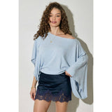 Lace Trim Satin Mini Skirt